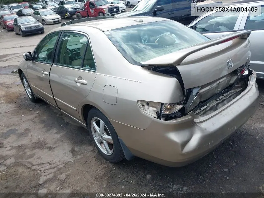 2004 Honda Accord 2.4 Ex VIN: 1HGCM558X4A004409 Lot: 39274392