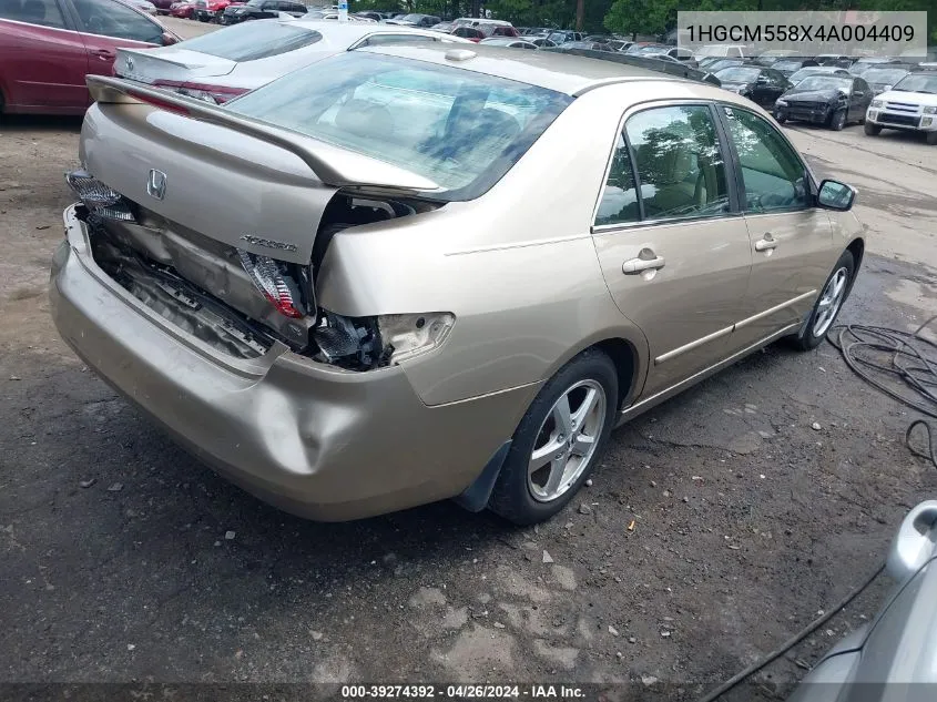 2004 Honda Accord 2.4 Ex VIN: 1HGCM558X4A004409 Lot: 39274392