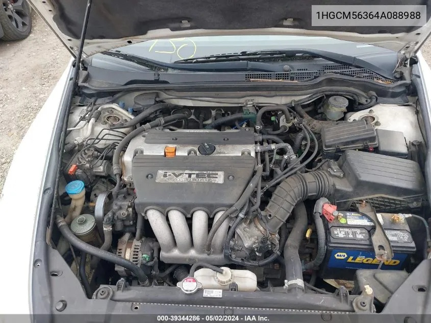 1HGCM56364A088988 2004 Honda Accord 2.4 Lx