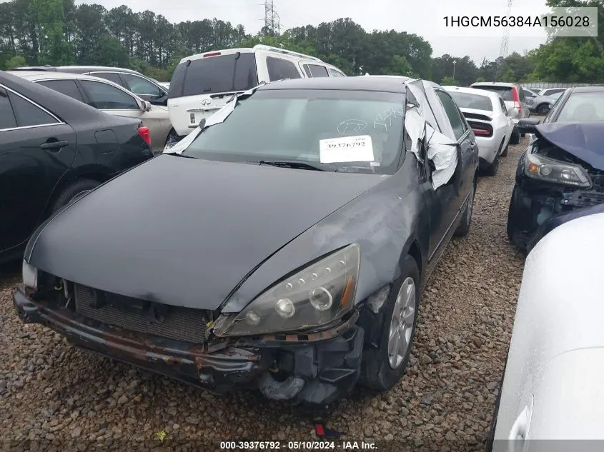 1HGCM56384A156028 2004 Honda Accord 2.4 Lx