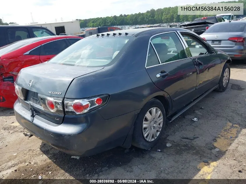 1HGCM56384A156028 2004 Honda Accord 2.4 Lx