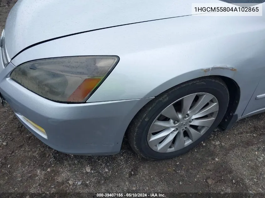 1HGCM55804A102865 2004 Honda Accord 2.4 Ex