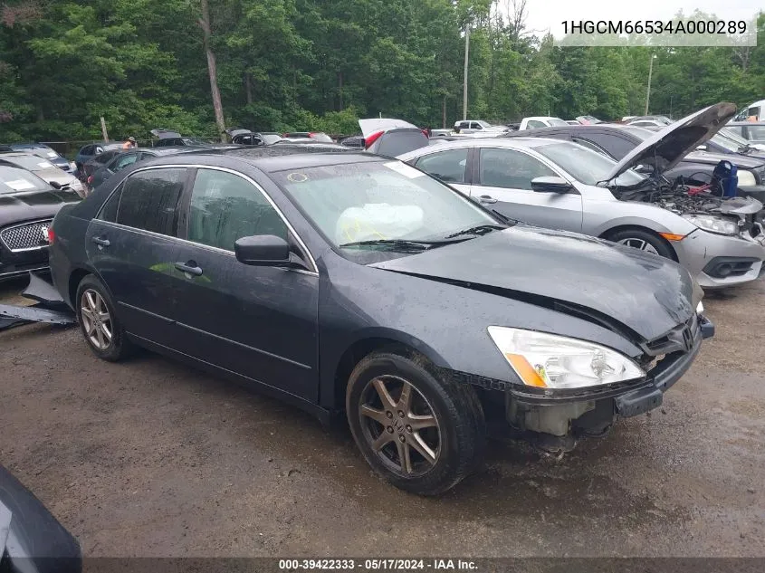 1HGCM66534A000289 2004 Honda Accord 3.0 Ex