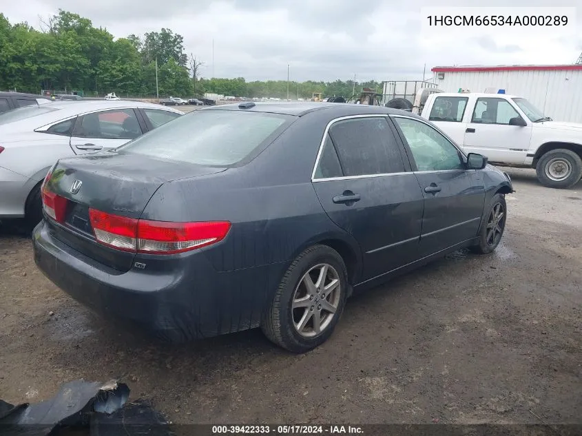 2004 Honda Accord 3.0 Ex VIN: 1HGCM66534A000289 Lot: 39422333