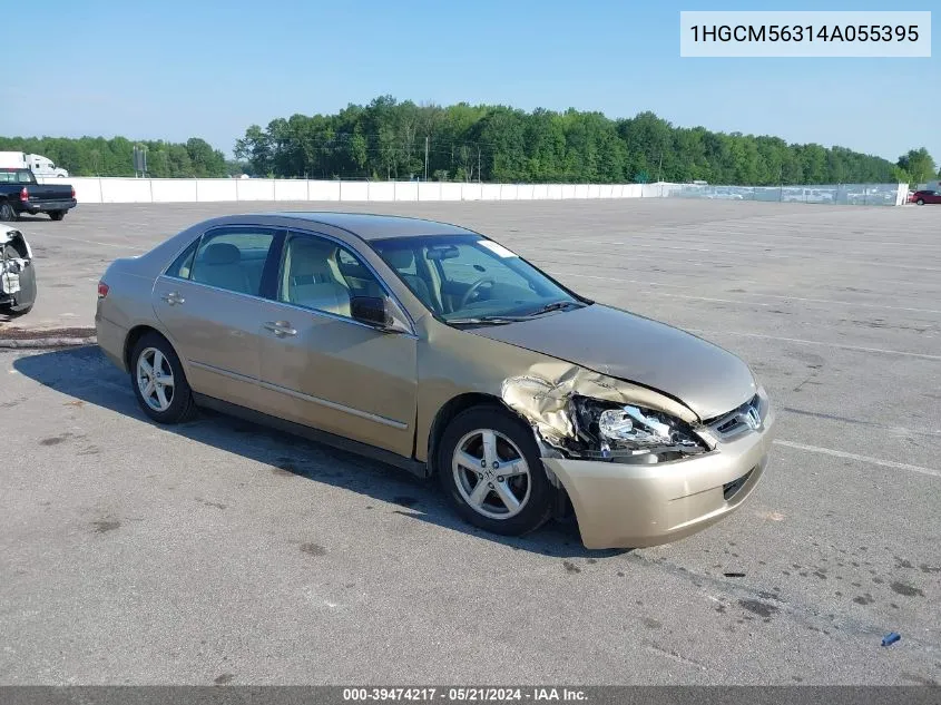 2004 Honda Accord 2.4 Lx VIN: 1HGCM56314A055395 Lot: 39474217