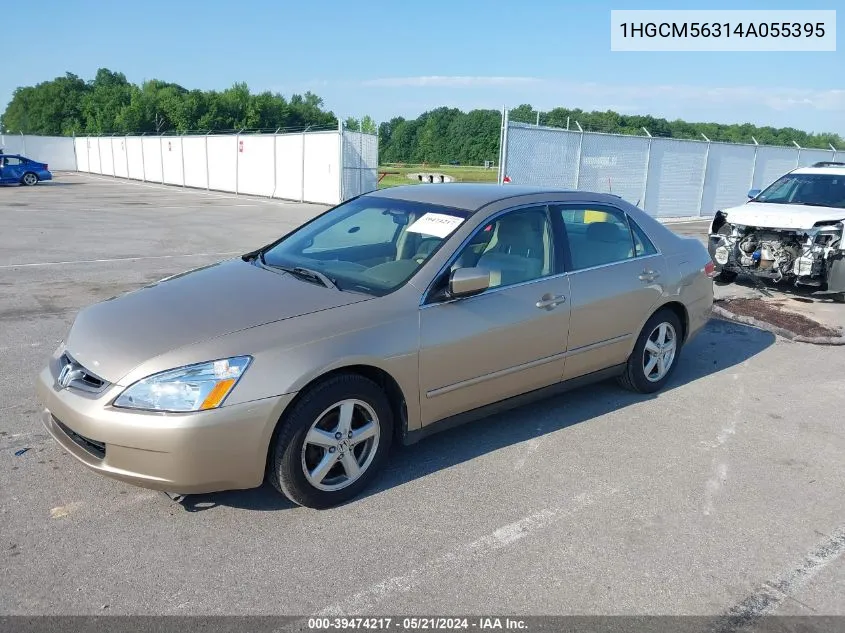 2004 Honda Accord 2.4 Lx VIN: 1HGCM56314A055395 Lot: 39474217