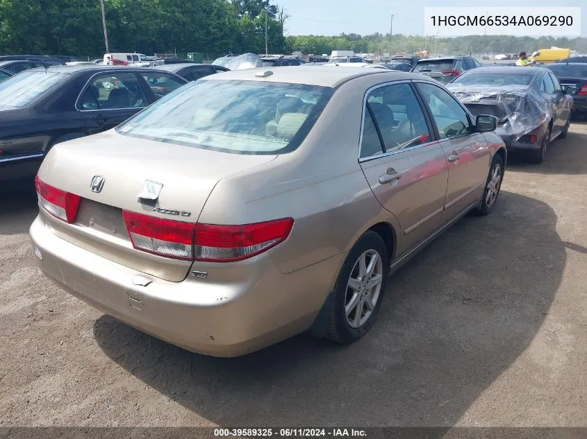 2004 Honda Accord 3.0 Ex VIN: 1HGCM66534A069290 Lot: 39589325