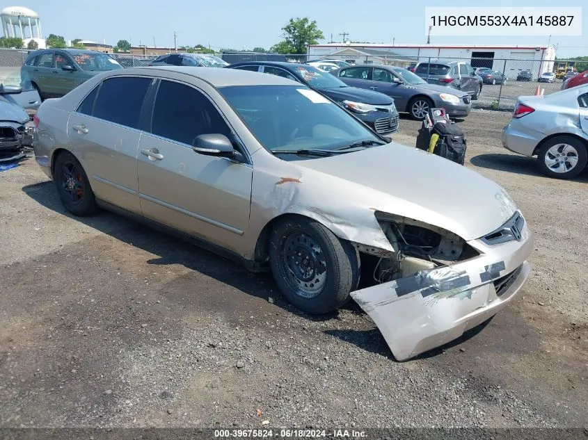 1HGCM553X4A145887 2004 Honda Accord 2.4 Lx