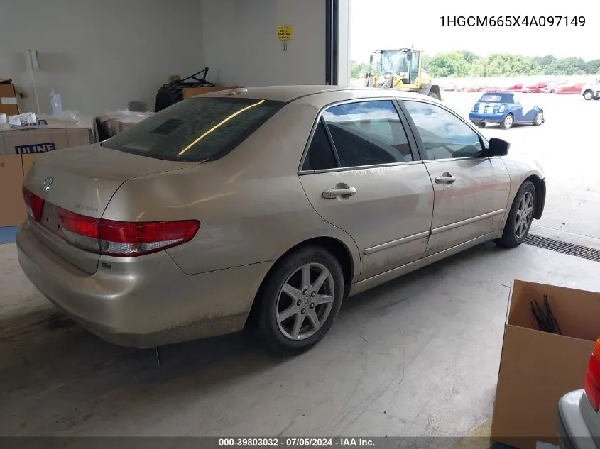 2004 Honda Accord 3.0 Ex VIN: 1HGCM665X4A097149 Lot: 39803032