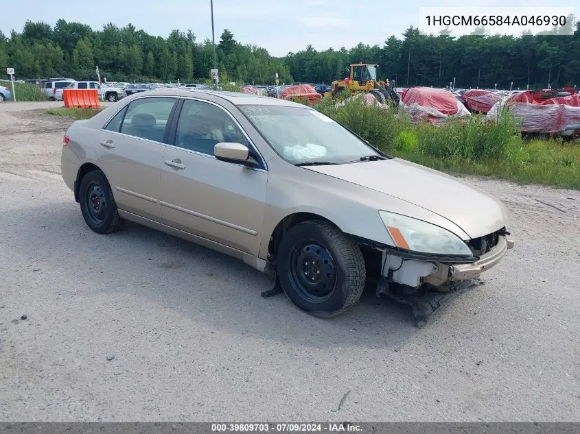 2004 Honda Accord 3.0 Ex VIN: 1HGCM66584A046930 Lot: 39809703