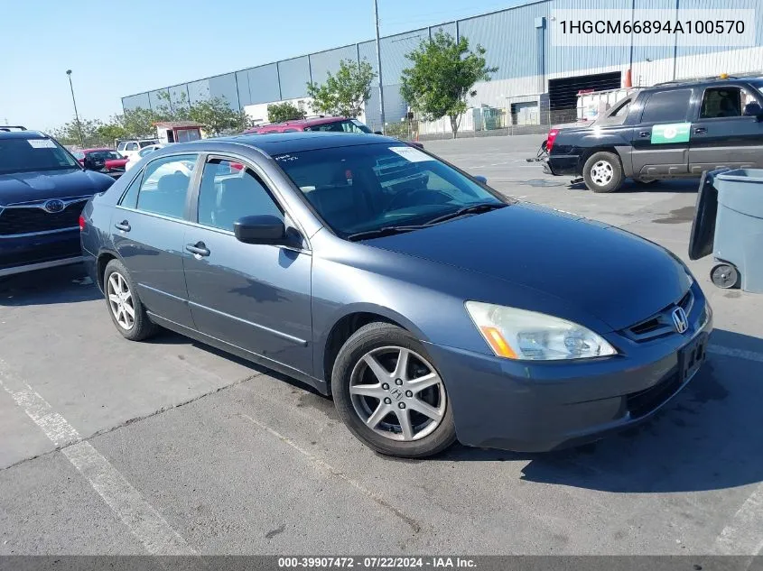 2004 Honda Accord 3.0 Ex VIN: 1HGCM66894A100570 Lot: 39907472