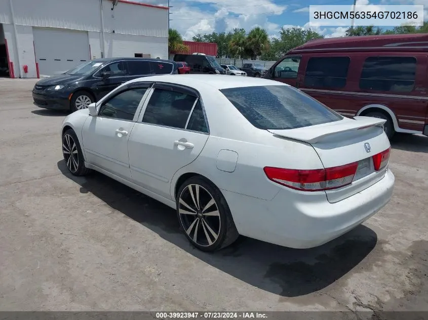 2004 Honda Accord 2.4 Lx VIN: 3HGCM56354G702186 Lot: 39923947