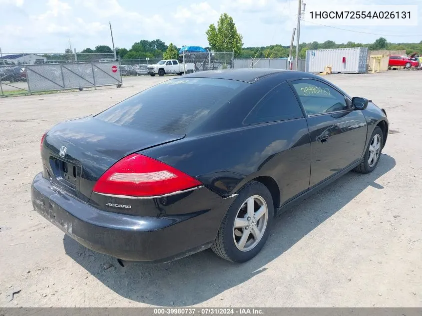 2004 Honda Accord 2.4 Ex VIN: 1HGCM72554A026131 Lot: 39980737