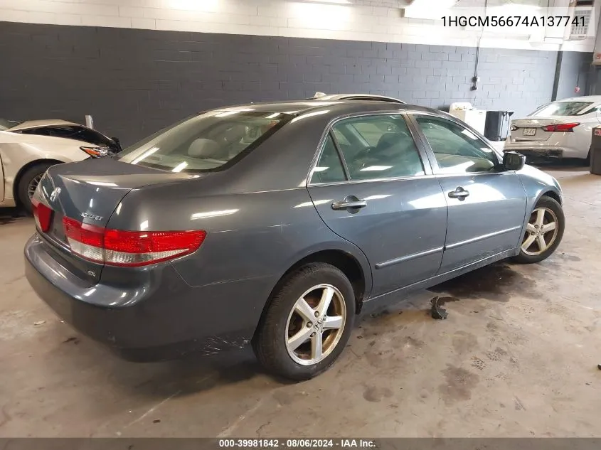 1HGCM56674A137741 2004 Honda Accord 2.4 Ex