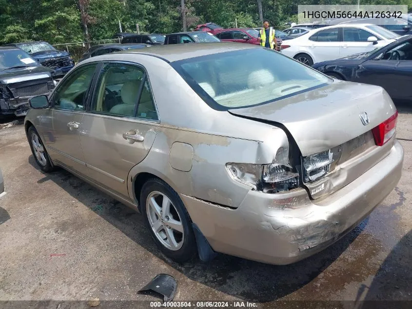 1HGCM56644A126342 2004 Honda Accord 2.4 Ex