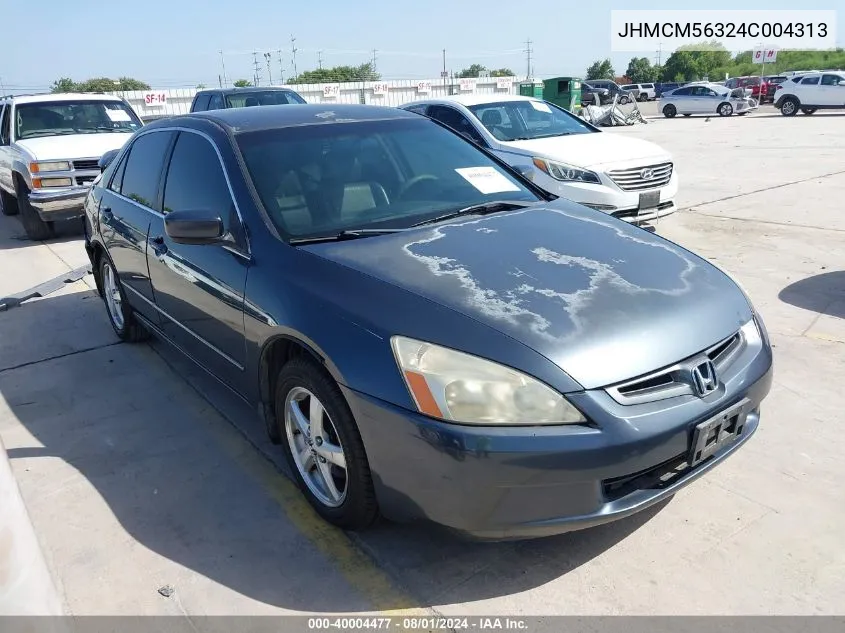 2004 Honda Accord 2.4 Lx VIN: JHMCM56324C004313 Lot: 40004477