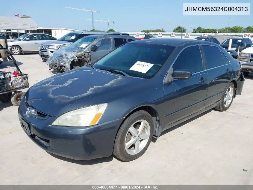 2004 Honda Accord 2.4 Lx VIN: JHMCM56324C004313 Lot: 40004477