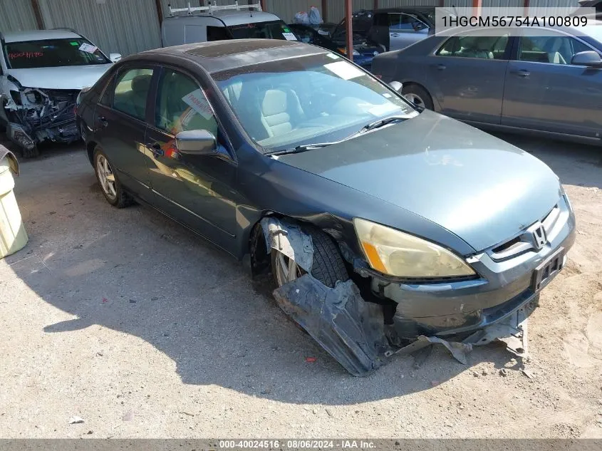 2004 Honda Accord 2.4 Ex VIN: 1HGCM56754A100809 Lot: 40024516