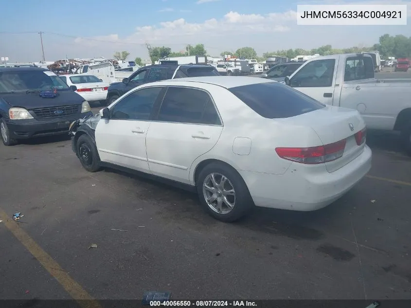 JHMCM56334C004921 2004 Honda Accord 2.4 Lx