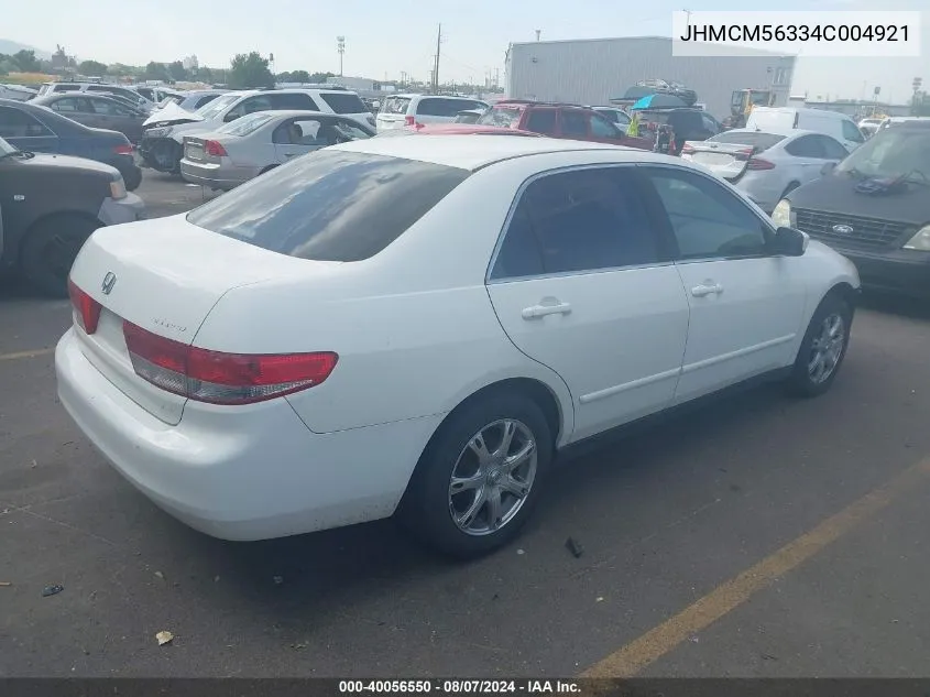 JHMCM56334C004921 2004 Honda Accord 2.4 Lx