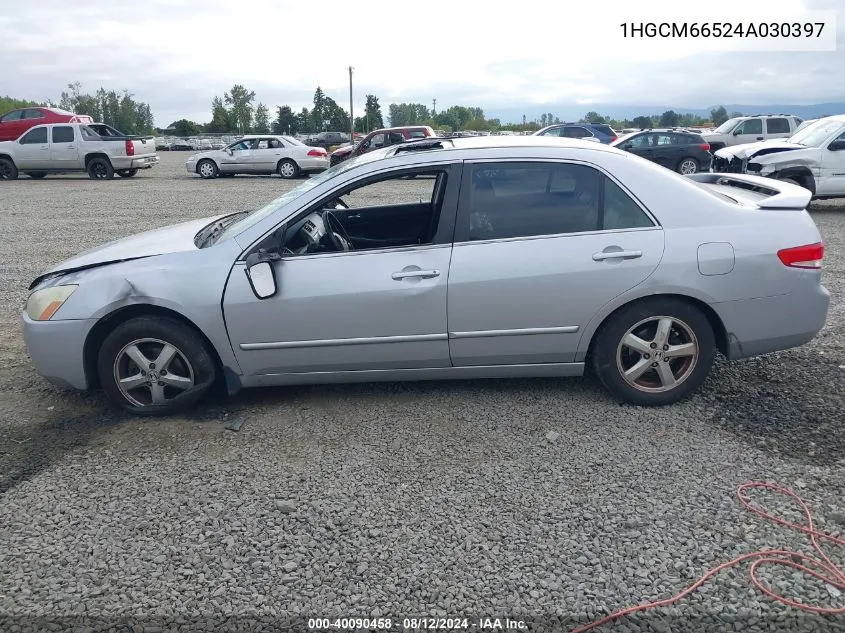 2004 Honda Accord 3.0 Ex VIN: 1HGCM66524A030397 Lot: 40090458