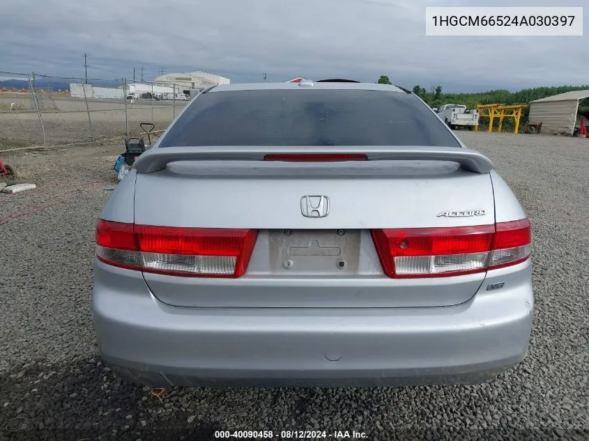 2004 Honda Accord 3.0 Ex VIN: 1HGCM66524A030397 Lot: 40090458