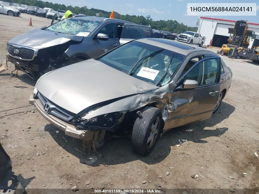 1HGCM56884A024141 2004 Honda Accord 2.4 Ex