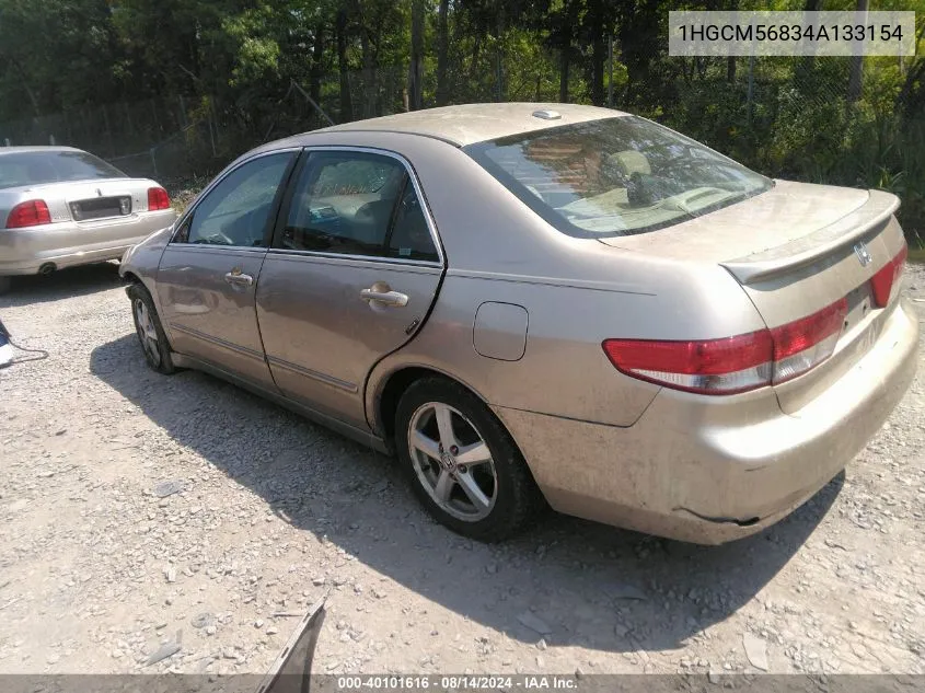 2004 Honda Accord 2.4 Ex VIN: 1HGCM56834A133154 Lot: 40101616