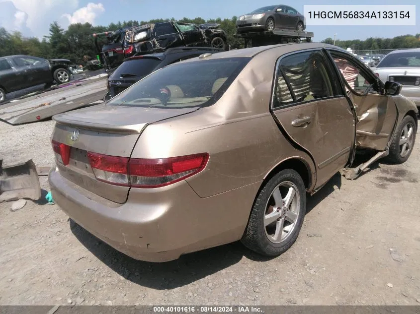 2004 Honda Accord 2.4 Ex VIN: 1HGCM56834A133154 Lot: 40101616