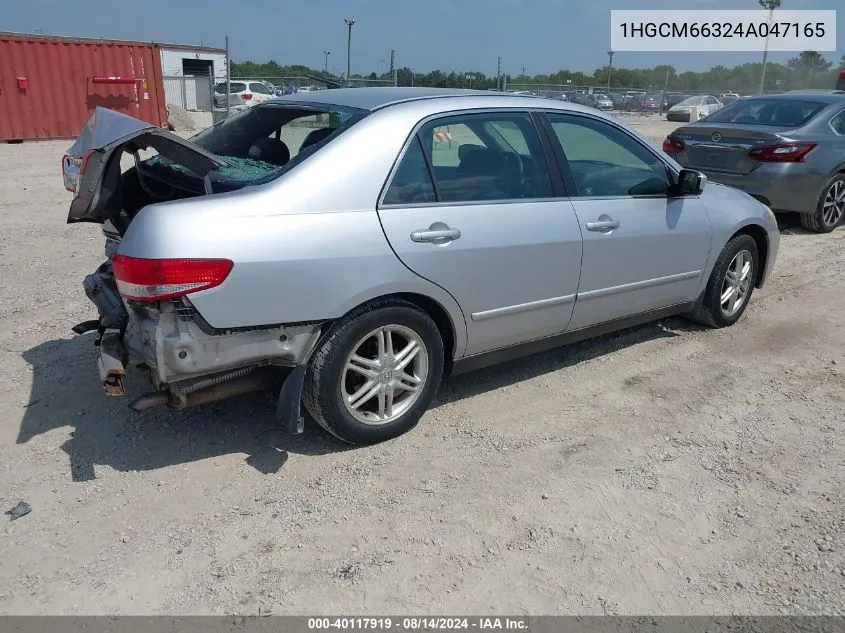 2004 Honda Accord 3.0 Lx VIN: 1HGCM66324A047165 Lot: 40117919