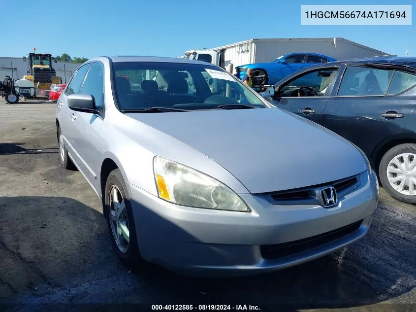 1HGCM56674A171694 2004 Honda Accord 2.4 Ex