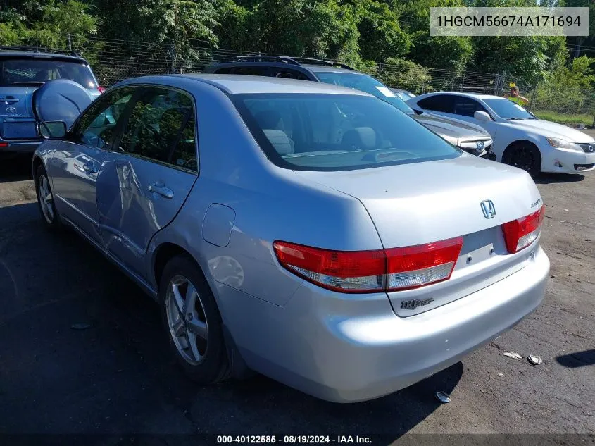 1HGCM56674A171694 2004 Honda Accord 2.4 Ex