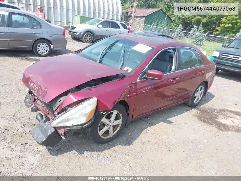 1HGCM56744A077068 2004 Honda Accord 2.4 Ex