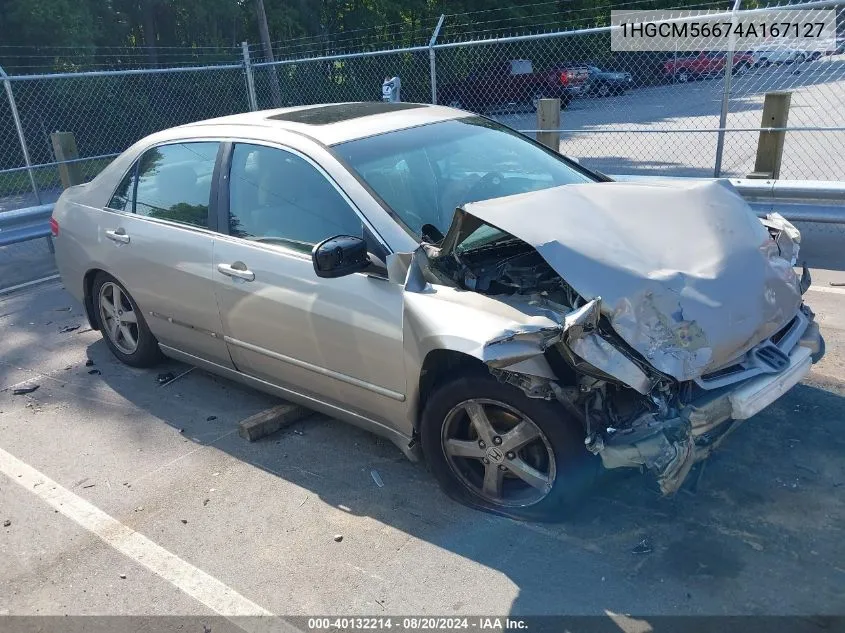 1HGCM56674A167127 2004 Honda Accord Sdn Ex