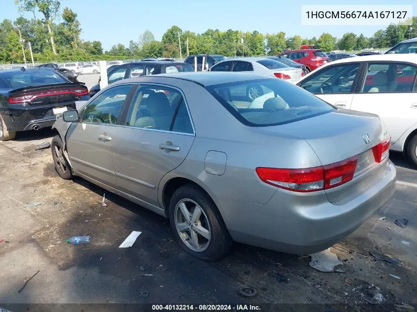 1HGCM56674A167127 2004 Honda Accord Sdn Ex