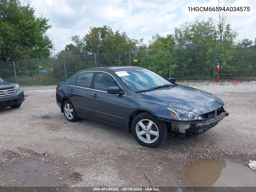 1HGCM66594A034575 2004 Honda Accord Ex