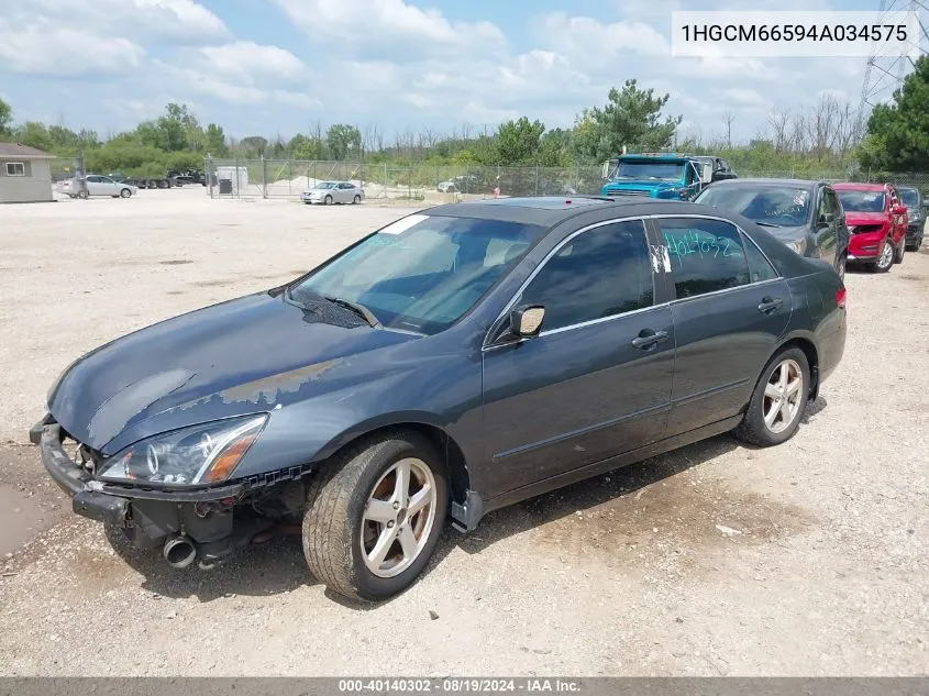 1HGCM66594A034575 2004 Honda Accord Ex