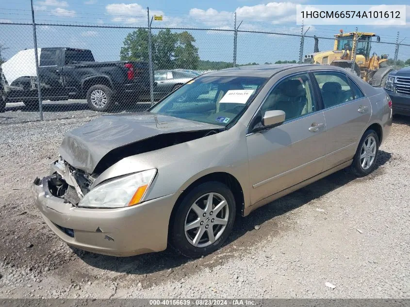 1HGCM66574A101612 2004 Honda Accord 3.0 Ex