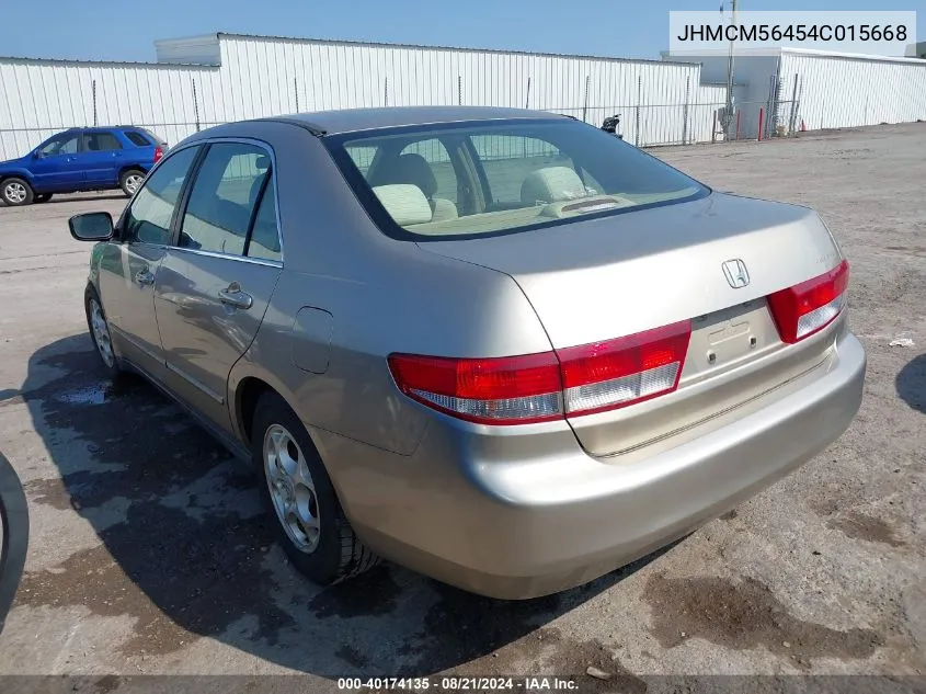 2004 Honda Accord 2.4 Lx VIN: JHMCM56454C015668 Lot: 40174135