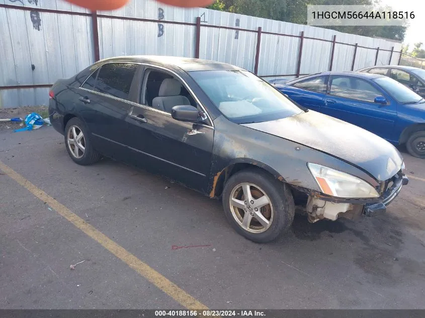 1HGCM56644A118516 2004 Honda Accord 2.4 Ex