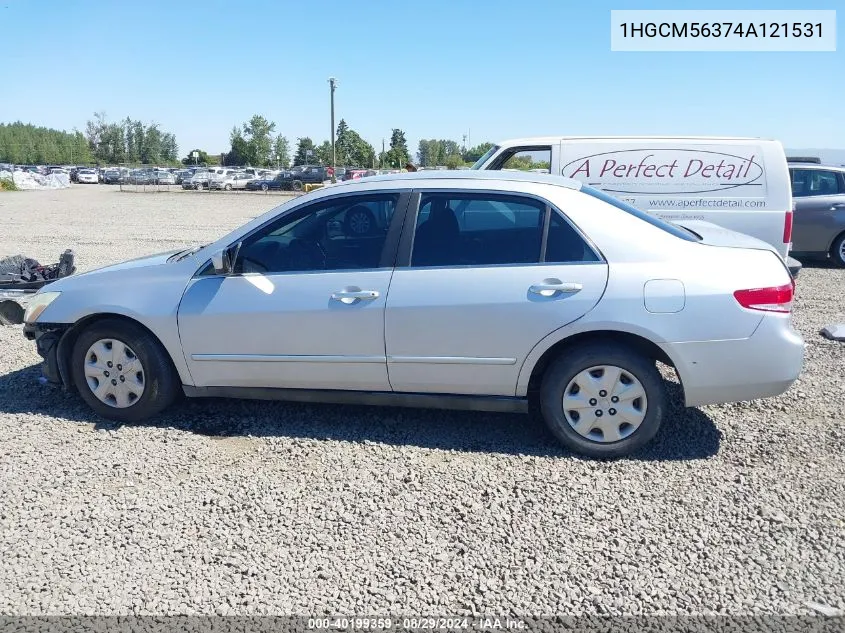 1HGCM56374A121531 2004 Honda Accord 2.4 Lx