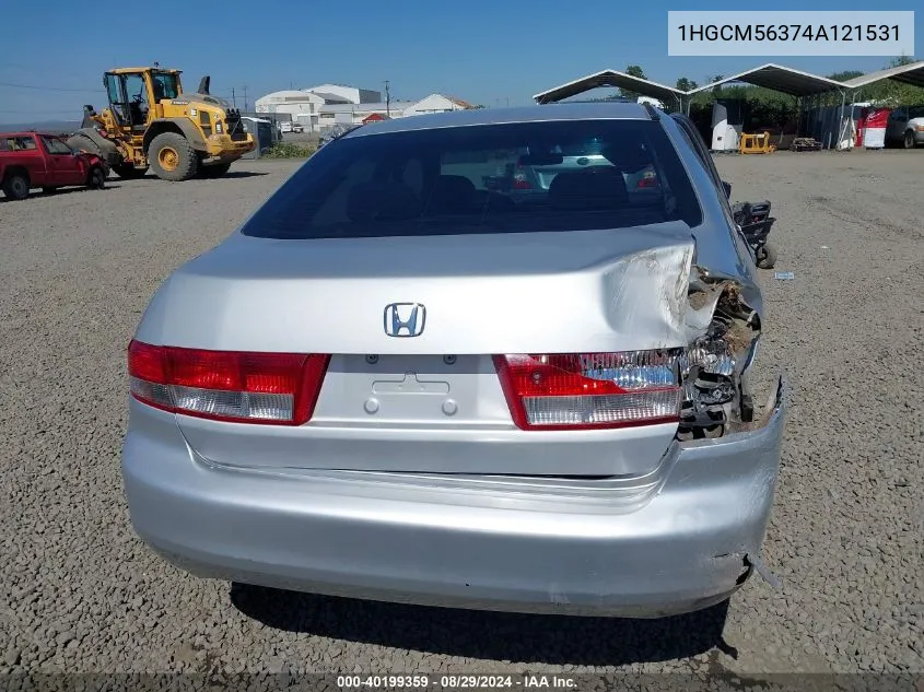 1HGCM56374A121531 2004 Honda Accord 2.4 Lx