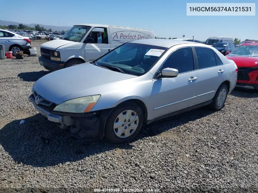 1HGCM56374A121531 2004 Honda Accord 2.4 Lx