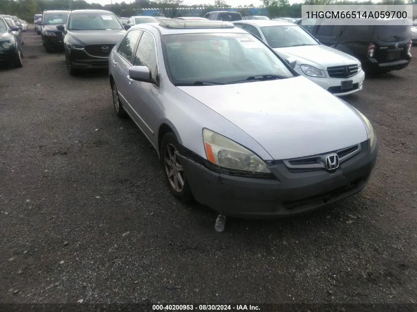 1HGCM66514A059700 2004 Honda Accord 3.0 Ex