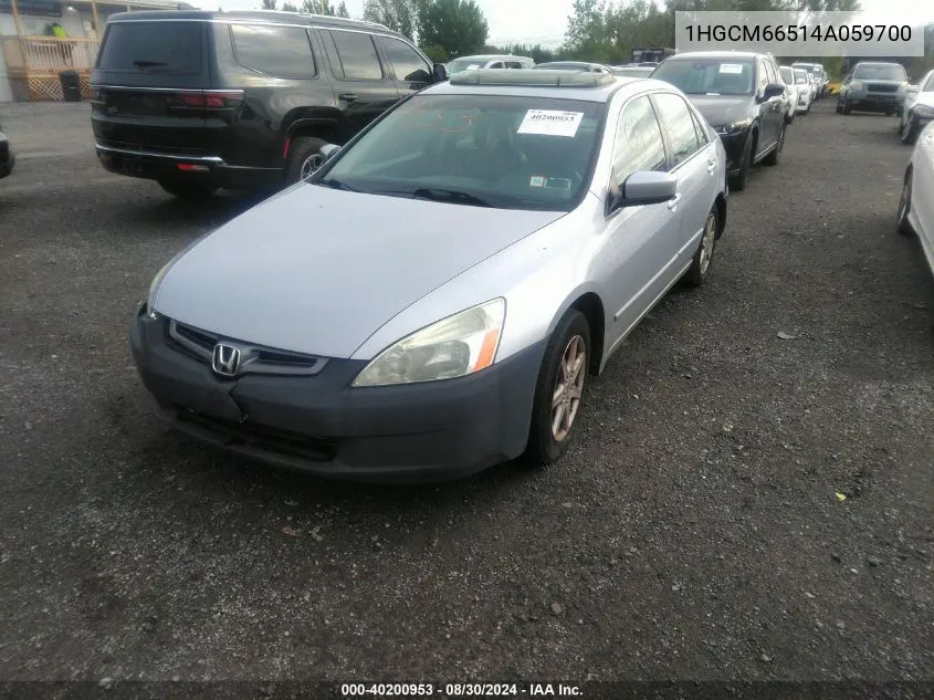 1HGCM66514A059700 2004 Honda Accord 3.0 Ex