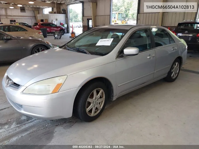 2004 Honda Accord 3.0 Ex VIN: 1HGCM66504A102813 Lot: 40205363