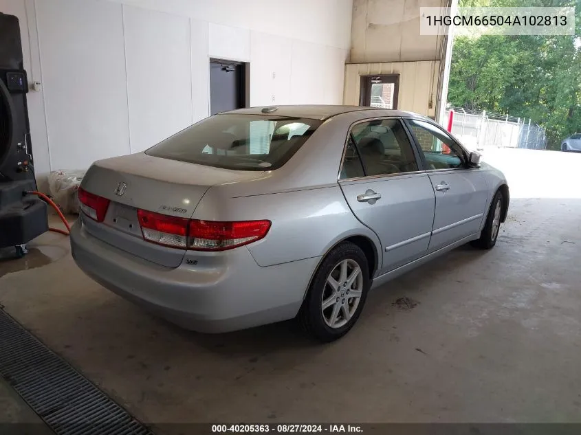 2004 Honda Accord 3.0 Ex VIN: 1HGCM66504A102813 Lot: 40205363