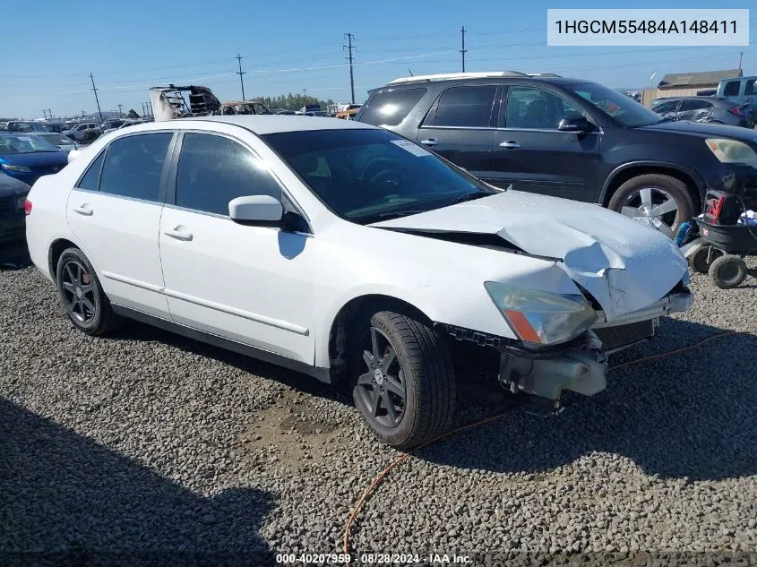 1HGCM55484A148411 2004 Honda Accord 2.4 Lx