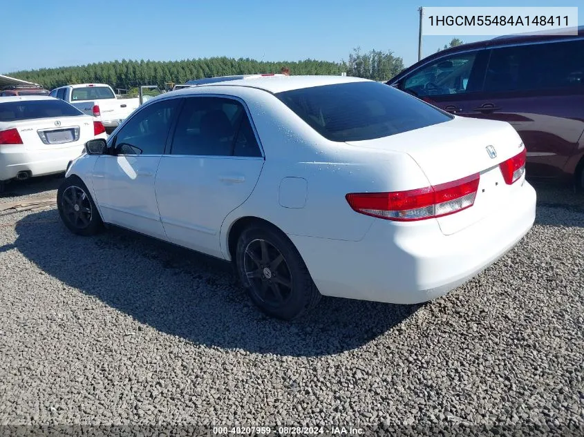 1HGCM55484A148411 2004 Honda Accord 2.4 Lx