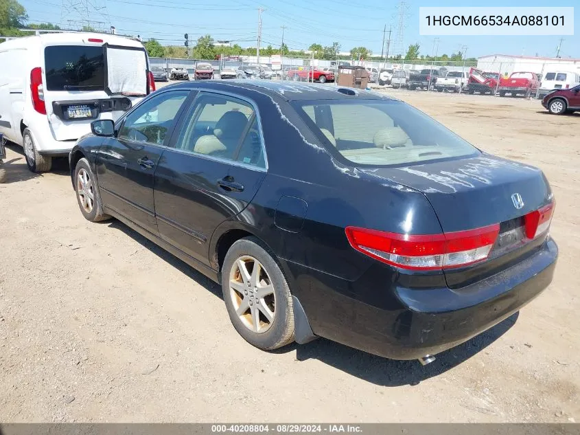 2004 Honda Accord 3.0 Ex VIN: 1HGCM66534A088101 Lot: 40208804